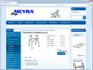 Screenshot e-shopu Meyra ČR (původní) - Kontakty