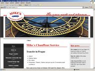 Screenshot webu Mike´s Chauffeur Service - Úvodní stránka