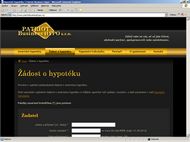 Screenshot webu Patriot Business Hypo - Žádost o hypotéku