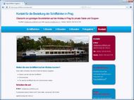 Screenshot webu Prag Schifffahrt - Kontakt