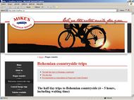 Screenshot webu Mike´s Chauffeur Service - Běžná stránka
