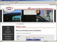 Screenshot webu Mike´s Chauffeur Service - Stránka s objednávkovým formulářem a kalendářem (fullsite)