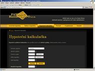 Screenshot webu Patriot Business Hypo - Hypoteční kalkulačka