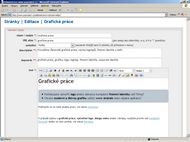 Screenshot administrace PC project - Stránka editace