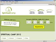 Screenshot webu Spiritual Camp - Běžná stránka